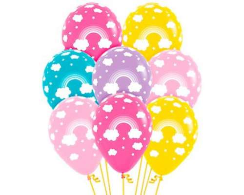 Rainbow and Clouds Balloons